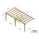 Pergola adossée en bois lamellé-collé 800x400cm Avignon – Maderland