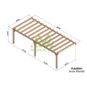 Pergola adossée en bois lamellé-collé 900x400cm Avignon – Maderland