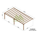 Pergola adossée en bois lamellé-collé 1000x500cm Avignon – Maderland