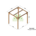 Pergola en bois lamellé-collé 250x250cm Caen – Maderland