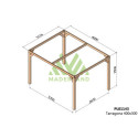 Pergola en bois lamellé-collé 400x300cm CAEN – Maderland