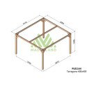 Pergola en bois lamellé-collé 400x400cm CAEN – Maderland