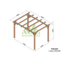 Pergola en bois lamellé-collé 400x300cm ANGERS – Maderland