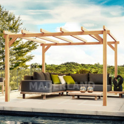Pergola en bois lamellé-collé 400x400cm ANGERS – Maderland