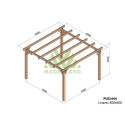 Pergola en bois lamellé-collé 400x400cm ANGERS – Maderland