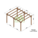 Pergola en bois lamellé-collé 500x400cm ANGERS – Maderland
