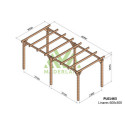 Pergola en bois lamellé-collé 600x300cm AGNES – Maderland