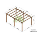 Pergola en bois lamellé-collé 600x400cm ANGERS – Maderland
