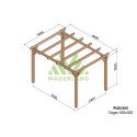 Pergola en bois lamellé-collé 400x300cm Villeurbanne – Maderland