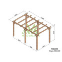 Pergola en bois lamellé-collé 500x300cm Villeurbanne – Maderland