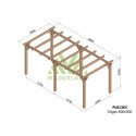 Pergola en bois lamellé-collé 600x300cm Villeurbanne – Maderland