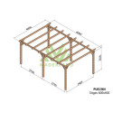 Pergola en bois lamellé-collé 600x400cm Villeurbanne – Maderland