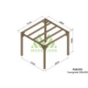 Pergola en bois lamellé-collé 300x300cm TOULON – Maderland