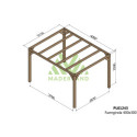 Pergola en bois lamellé-collé 400x300cm TOULON – Maderland