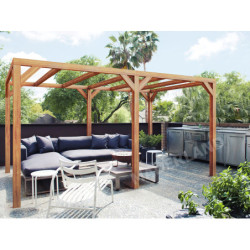 Pergola en bois lamellé-collé 400x400cm TOULON – Maderland