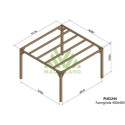 Pergola en bois lamellé-collé 400x400cm TOULON – Maderland