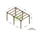 Pergola en bois lamellé-collé 500x300cm TOULON – Maderland