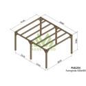 Pergola en bois lamellé-collé 500x400cm TOULON – Maderland