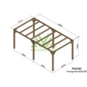 Pergola en bois lamellé-collé 600x300cm TOULON – Maderland