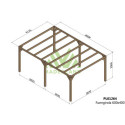 Pergola en bois lamellé-collé 600x400cm TOULON – Maderland