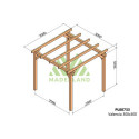 Pergola en bois lamellé-collé 300x300cm Grenoble – Maderland