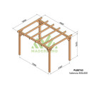 Pergola en bois lamellé-collé 400x300cm Grenoble – Maderland