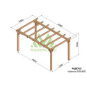 Pergola en bois lamellé-collé 500x300cm Grenoble – Maderland