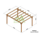Pergola en bois lamellé-collé 500x400cm Grenoble – Maderland