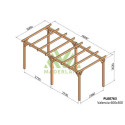 Pergola en bois lamellé-collé 600x300cm Grenoble – Maderland