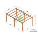 Pergola en bois lamellé-collé 600x400cm Grenoble – Maderland