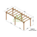 Pergola en bois lamellé-collé 700x300cm Grenoble – Maderland