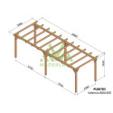 Pergola en bois lamellé-collé 800x300cm Grenoble – Maderland