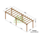 Pergola en bois lamellé-collé 900x300cm Grenoble – Maderland