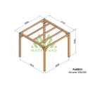 Pergola en bois lamellé-collé 300x300cm Lille – Maderland