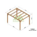 Pergola en bois lamellé-collé 400x300cm Lille – Maderland