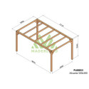 Pergola en bois lamellé-collé 500x300cm Lille – Maderland