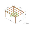 Pergola en bois lamellé-collé 500x400cm Lille – Maderland