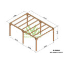 Pergola en bois lamellé-collé 600x400cm Lille – Maderland