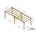 Pergola en bois lamellé-collé 800x300cm Lille – Maderland
