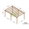 Pergola en bois lamellé-collé 600x400cm Marseille – Maderland