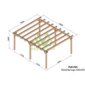 Pergola en bois lamellé-collé 600x500cm Marseille – Maderland
