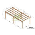 Pergola en bois lamellé-collé 800x400cm Marsella – Maderland