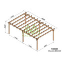 Pergola en bois lamellé-collé 800x500cm Marseille – Maderland