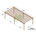 Pergola en bois lamellé-collé 1000x500cm Marseille – Maderland