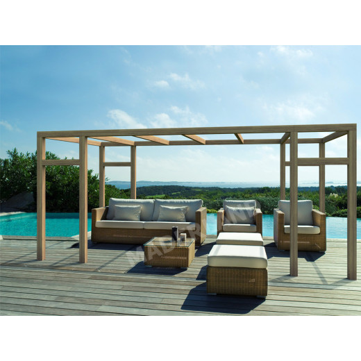 Pergola en bois lamellé-collé 500x400cm Montreuil – Maderland