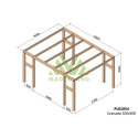 Pergola en bois lamellé-collé 500x400cm Montreuil – Maderland