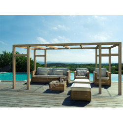 Pergola en bois lamellé-collé 600x300cm Montreuil – Maderland