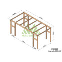 Pergola en bois lamellé-collé 600x300cm Montreuil – Maderland