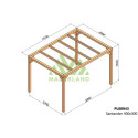 Pergola en bois lamellé-collé 400x300cm Brest – Maderland