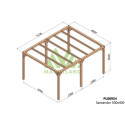 Pergola en bois lamellé-collé 500x400cm Brest – Maderland